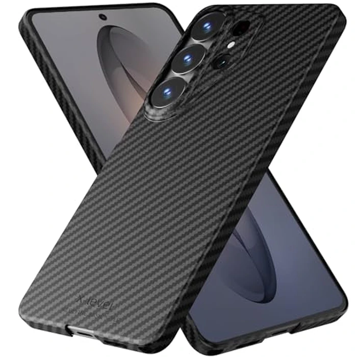 X-level for Samsung Galaxy S26 Ultra Case,Compatible with MagSafe,Slim Flexible Carbon Fiber Pattern Cover,Shockproof Protective Magnetic Phone Case for Galaxy S26 Ultra,Black by X-level - Image 1