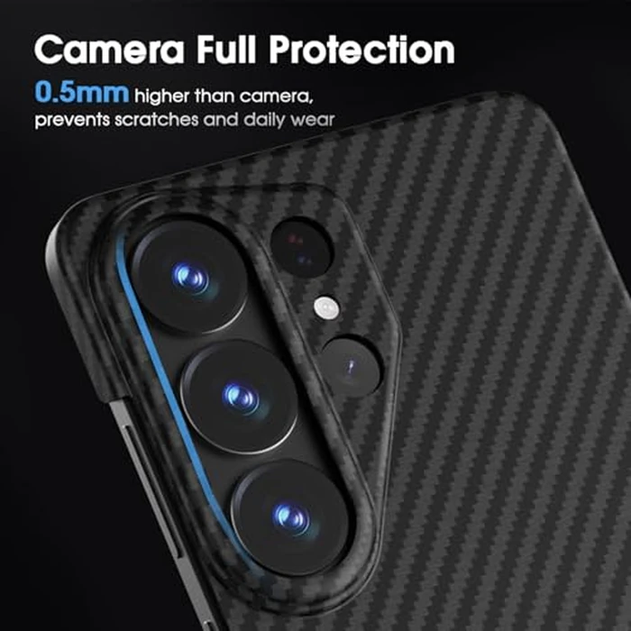 X-level for Samsung Galaxy S26 Ultra Case,Compatible with MagSafe,Slim Flexible Carbon Fiber Pattern Cover,Shockproof Protective Magnetic Phone Case for Galaxy S26 Ultra,Black by X-level - Image 2