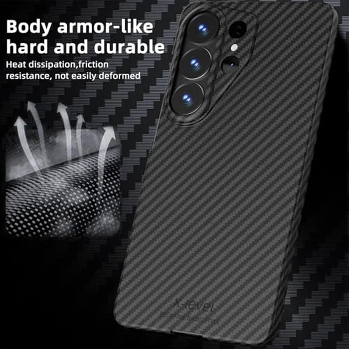 X-level for Samsung Galaxy S26 Ultra Case,Compatible with MagSafe,Slim Flexible Carbon Fiber Pattern Cover,Shockproof Protective Magnetic Phone Case for Galaxy S26 Ultra,Black by X-level - Image 3