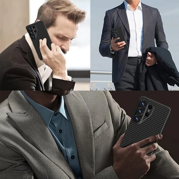 X-level for Samsung Galaxy S26 Ultra Case,Compatible with MagSafe,Slim Flexible Carbon Fiber Pattern Cover,Shockproof Protective Magnetic Phone Case for Galaxy S26 Ultra,Black by X-level - Image 6