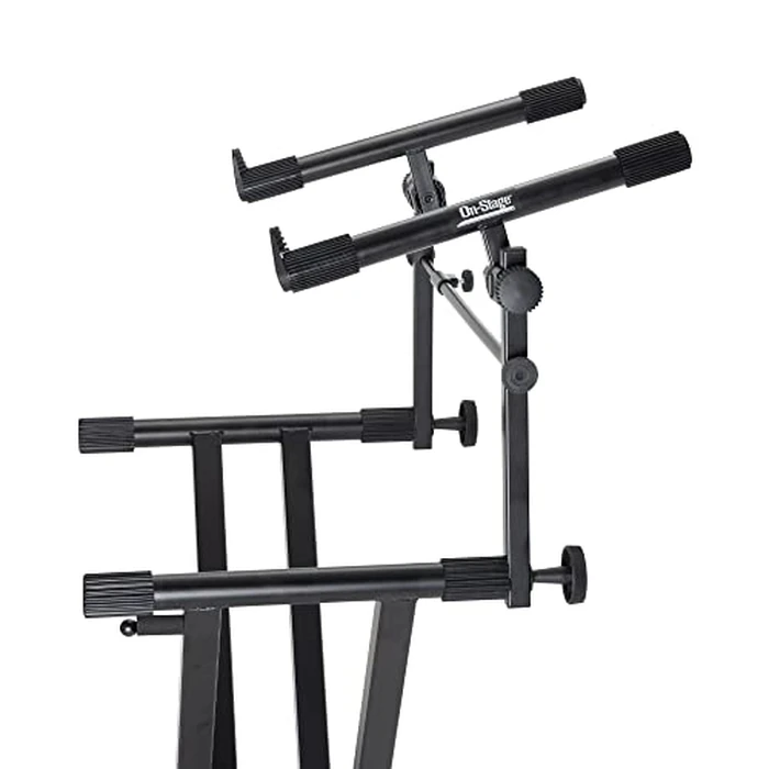 OnStage KSA7500 Universal Second Tier for X-Style Keyboard Stand (for Stacking Keyboards, Electric Pianos, Synths, and Organs, 60 lb Capacity, Adjustable, Nonslip Arms and Feet, Metal, Black) by OnStage - Image 2