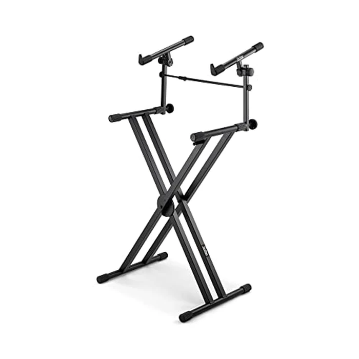 OnStage KSA7500 Universal Second Tier for X-Style Keyboard Stand (for Stacking Keyboards, Electric Pianos, Synths, and Organs, 60 lb Capacity, Adjustable, Nonslip Arms and Feet, Metal, Black) by OnStage - Image 3