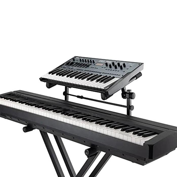 OnStage KSA7500 Universal Second Tier for X-Style Keyboard Stand (for Stacking Keyboards, Electric Pianos, Synths, and Organs, 60 lb Capacity, Adjustable, Nonslip Arms and Feet, Metal, Black) by OnStage - Image 4