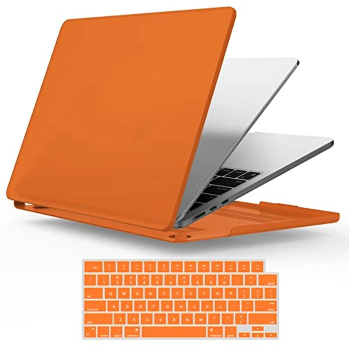IBENZER Compatible with 2025 2024 2023 2022 MacBook Air 13 inch Case M4 A3240 M3 A3113 M2 A2681, Hardshell Case & Keyboard Cover for Mac Air 13.6 with Touch ID, Orange, CA-AT13-KK-OR+1 by IBENZER - Used - Very Good condition - CA$18.18