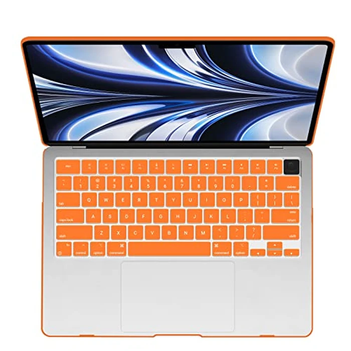 IBENZER Compatible with 2025 2024 2023 2022 MacBook Air 13 inch Case M4 A3240 M3 A3113 M2 A2681, Hardshell Case & Keyboard Cover for Mac Air 13.6 with Touch ID, Orange, CA-AT13-KK-OR+1 by IBENZER - Image 7