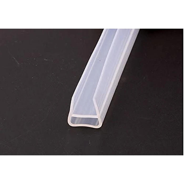 hokmly Shower Door Side Seal Strip - 120 - Inch Soft Silicone Frameless Side Seal Sweep to Stop Leaks! Glass Door Seal Strip for a Tight, Waterproof Seal ! Leak Guard U-Type 1/2 inch by hokmly - Image 1