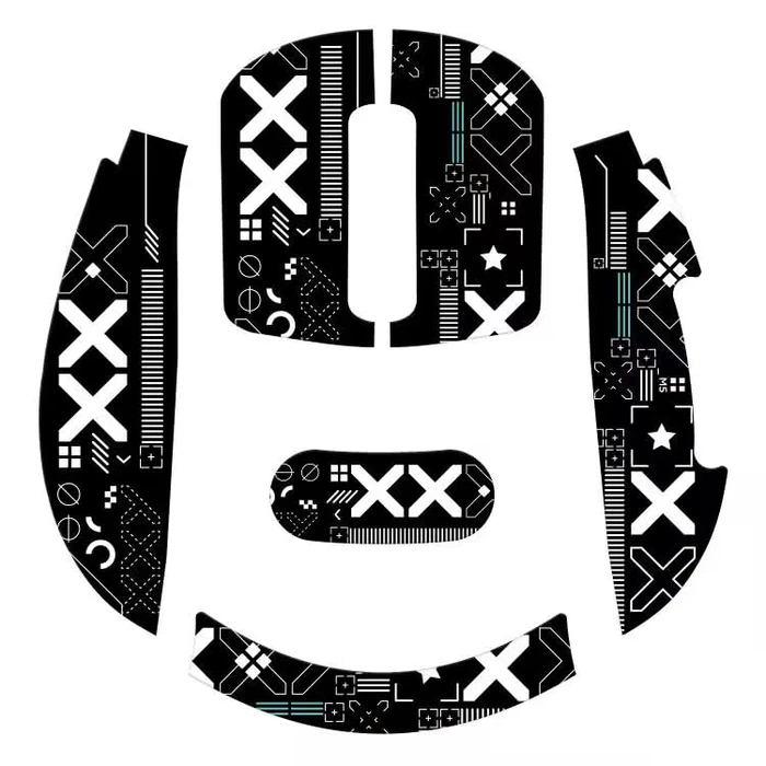 Mouse Anti Slip Grip Tape, Pre-Cut Universal Griptape for Superlight Wireless Gaming Mouse Skins, Sweat Resistant, Elastics Refined Side Grips, Easy to Apply, Ultra-Thin 0.5mm (0.02in) - Black by MANBASNAKE - Used - Good condition - CA$11.08