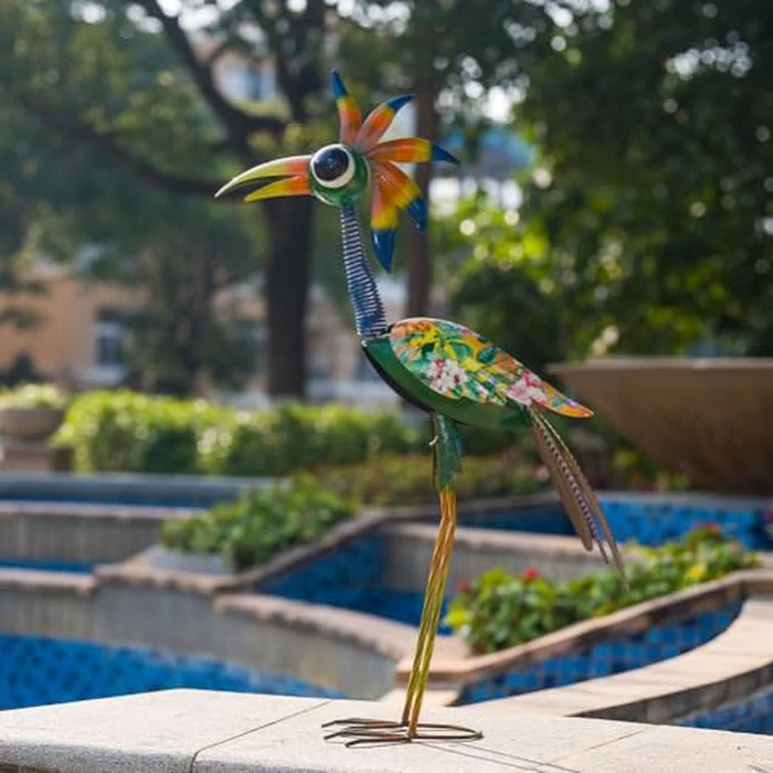 ViteenLight Metal Bird Sculpture,35" Bird Decor Yard Statue Decorations Outdoor,Funny Sculpture for Patio, Lawn, Backyard,Housewarming Present for Mom, Friends by ViteenLight - Image 7