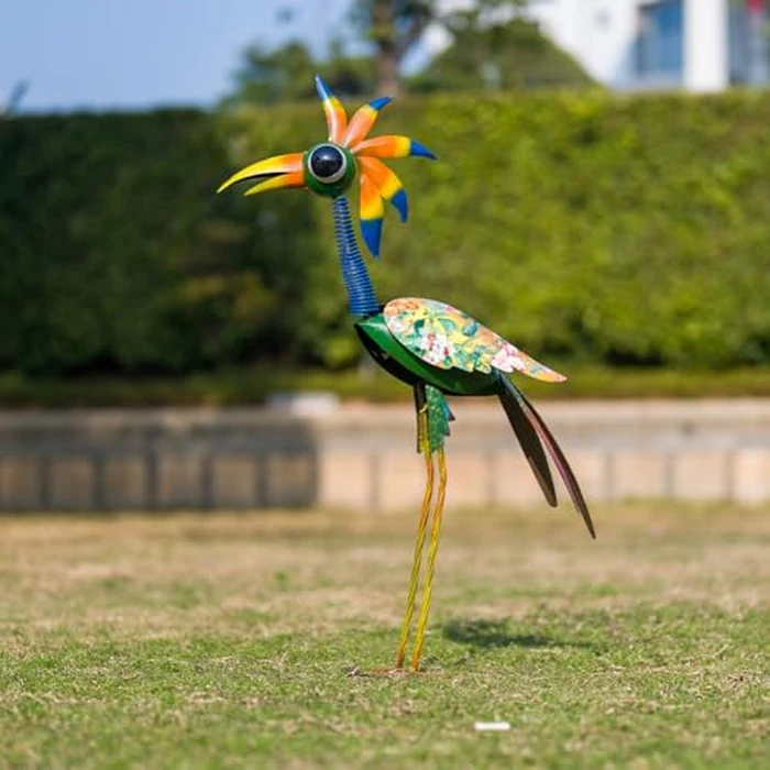 ViteenLight Metal Bird Sculpture,35" Bird Decor Yard Statue Decorations Outdoor,Funny Sculpture for Patio, Lawn, Backyard,Housewarming Present for Mom, Friends by ViteenLight - Image 8