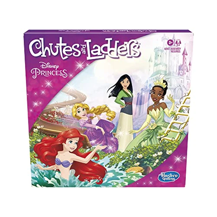 Hasbro Chutes and Ladders: Disney Princess Edition Board Game for Kids Ages 3 and Up, Preschool Game for 2-4 Players, English (Amazon Exclusive), F3207 by Hasbro Gaming - Image 1