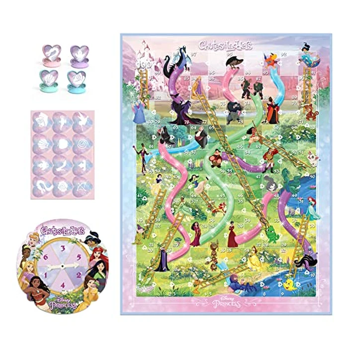 Hasbro Chutes and Ladders: Disney Princess Edition Board Game for Kids Ages 3 and Up, Preschool Game for 2-4 Players, English (Amazon Exclusive), F3207 by Hasbro Gaming - Image 3