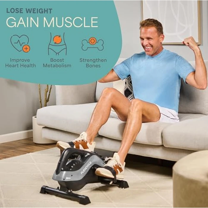 LifePro Under Desk Bike Pedal Exerciser - Mini Exercise Bike for Legs & Arms, Magnetic Resistance Peddler with LCD Monitor, Foot Pedal Exerciser & Desk Workout Cycle Exercise Machine with Fitness App by LifePro - Image 2