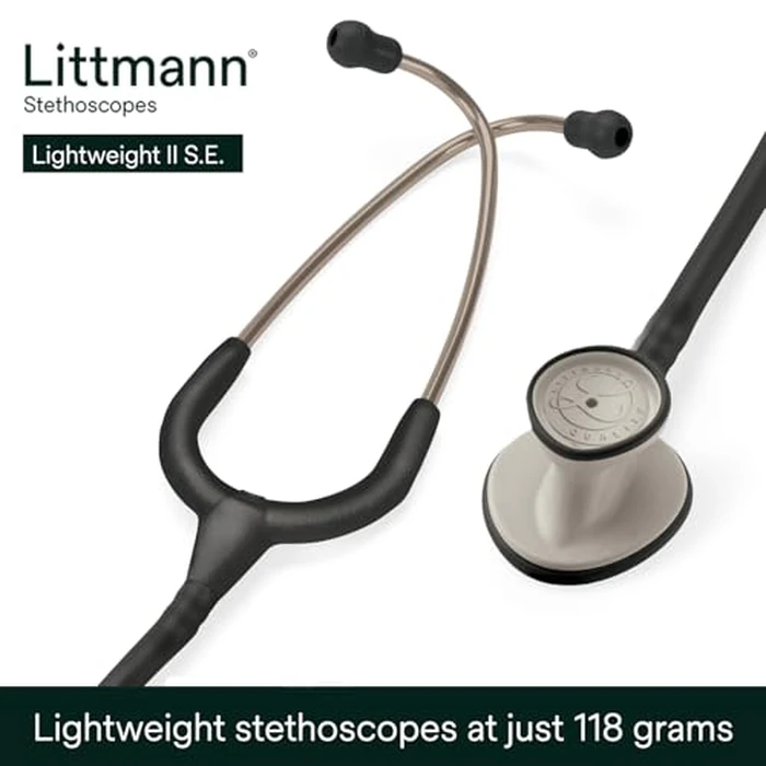 3M Littmann Lightweight II S.E. Stethoscope, 2450, 28" Black Tube by Littmann - Image 2
