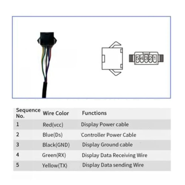 Electric Bike LCD Display, S866 Waterproof Cycle Bike Computer 24V 36V 48V Electric Scooter Control Panel with SM Plug for Electric E-Bike by VGEBY - Image 4