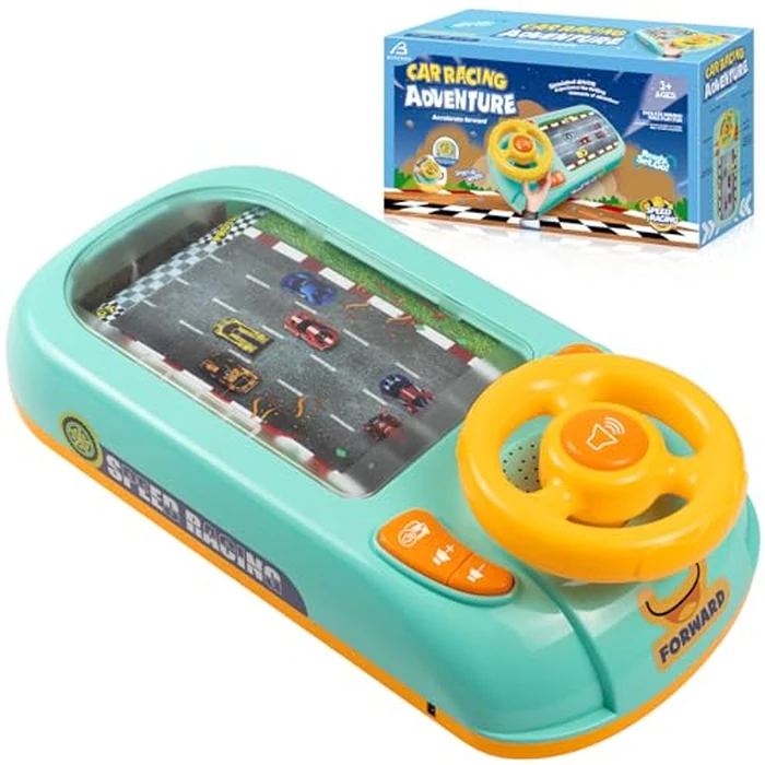 Beacron Musical Steering Wheel Toys for Boys 4-6: Toddler Simulated Driving Racing Car Game with Sound Ages 3+ Year Old, Interactive Educational Learning Race Truck for Kids Girls Birthday Gifts by Beacron - Used - Very Good condition - US$47.02