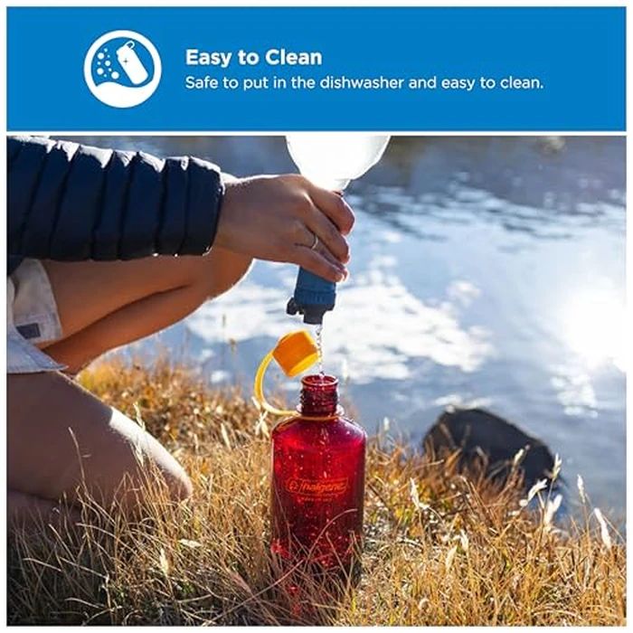 Nalgene 32 oz Narrow Mouth Water Bottle | BPA-Free, Durable & Leak Proof, Lghtweght Bottle for Hkng, Gym & Travel, Cotton by Nalgene - Image 3