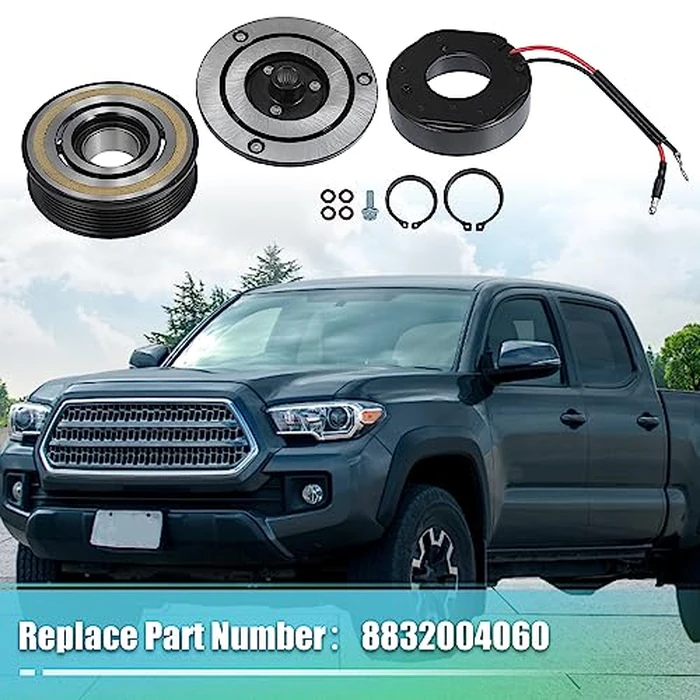 X AUTOHAUX AC Compressor Clutch Kit for Toyota Tacoma 2005-2015 A/C Clutch Pulley Plate Coil Repair Assembly Replace No.8832004060 by X AUTOHAUX - Image 2