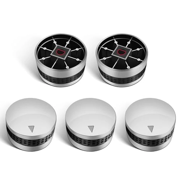 Unicook 5 Pack Grill Control Knobs Replacement, Chrome Plated Plastic with Nonslip Grip, Fits Gas BBQ with D Shaped Valve Stem, Including 5 Knobs and 15 Adaptors by UNICOOK - Used - Very Good condition - CA$31.05