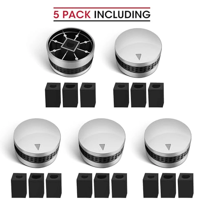 Unicook 5 Pack Grill Control Knobs Replacement, Chrome Plated Plastic with Nonslip Grip, Fits Gas BBQ with D Shaped Valve Stem, Including 5 Knobs and 15 Adaptors by UNICOOK - Image 7