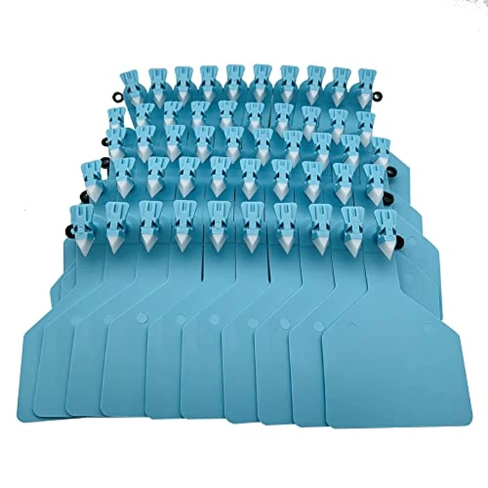 50Pcs Z Tags One-Piece Cattle Ear Tags TPU Blank Livestock Animal Identification for Cattle,Sheep Goat, Pig, Large Size (Blue) by APlayfulBee - Used - Very Good condition - US$26.61