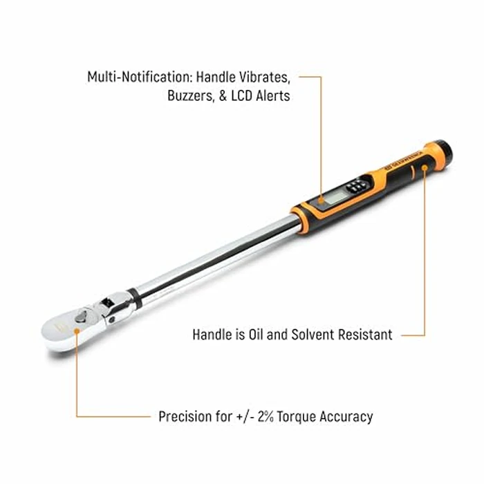 GEARWRENCH "1/2" Flex Head Electronic Torque Wrench with Angle 25-250 ft/lbs. - 85079 by GEARWRENCH - Image 2