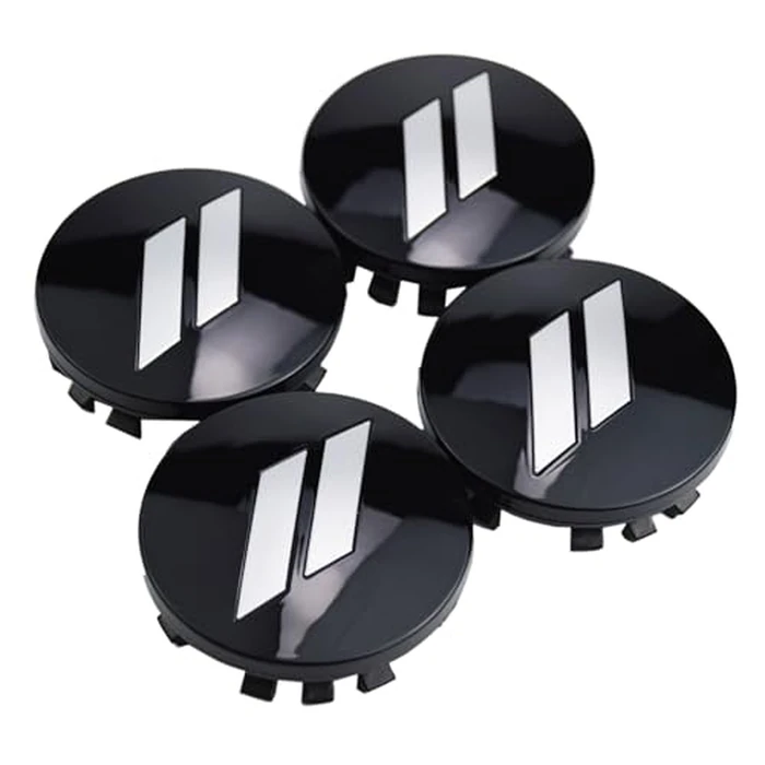 (Set of 4) 63mm=2.5 inches // Slash Wheel Center Cap Covers HubCap Emblem Badge Trim for Dodge Charger Challenger Durango Hornet Dart R/T SRT Magnum Nitro Journey Caliber Avenger by zorratin - Image 1