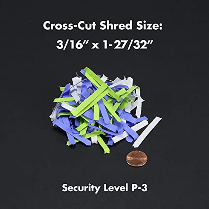 Aurora High Security Paper and Credit Card Shredder with 3.7-Gallon Wastebasket, 8-Sheet Cross-Cut with Basket by Aurora - Image 3