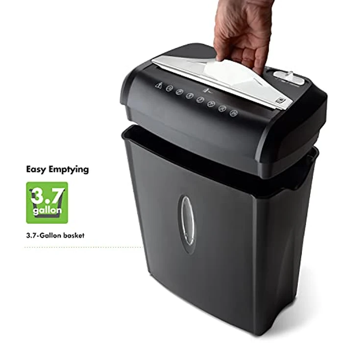 Aurora High Security Paper and Credit Card Shredder with 3.7-Gallon Wastebasket, 8-Sheet Cross-Cut with Basket by Aurora - Image 4
