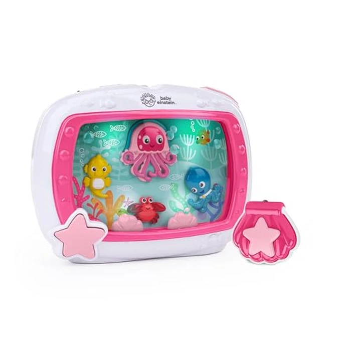 Baby Einstein Sea Dreams Soother Musical Crib Toy and Sound Machine, Pink, Newborn and up by Baby Einstein - Image 1