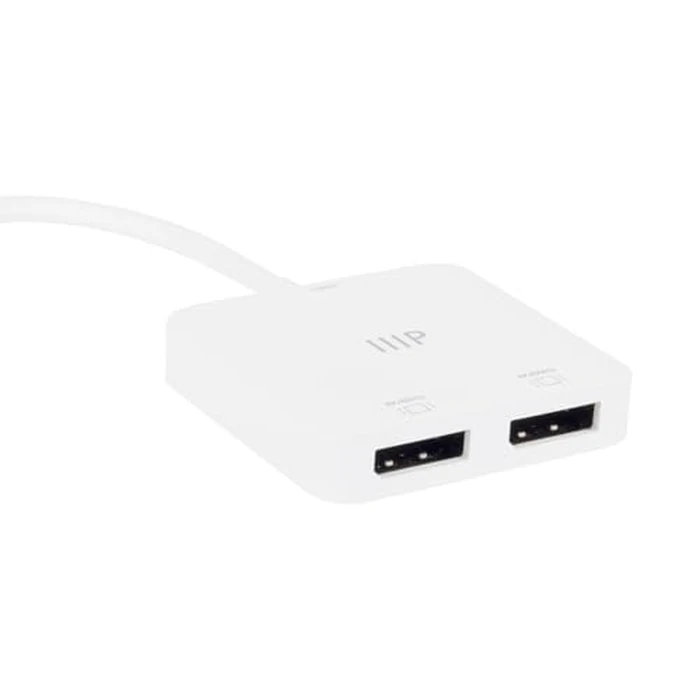 MonoPrice USB-C to Dual 4K DisplayPort Adapter (Dual 4K@60Hz) Compatible with Thunderbolt 3 Devices with Windows and MacOS, White by Monoprice - Image 9
