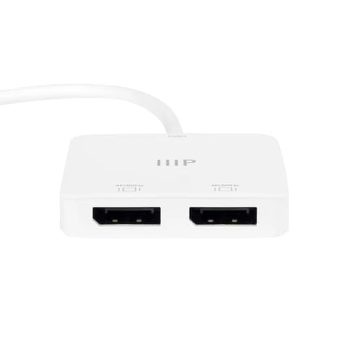 MonoPrice USB-C to Dual 4K DisplayPort Adapter (Dual 4K@60Hz) Compatible with Thunderbolt 3 Devices with Windows and MacOS, White by Monoprice - Image 10