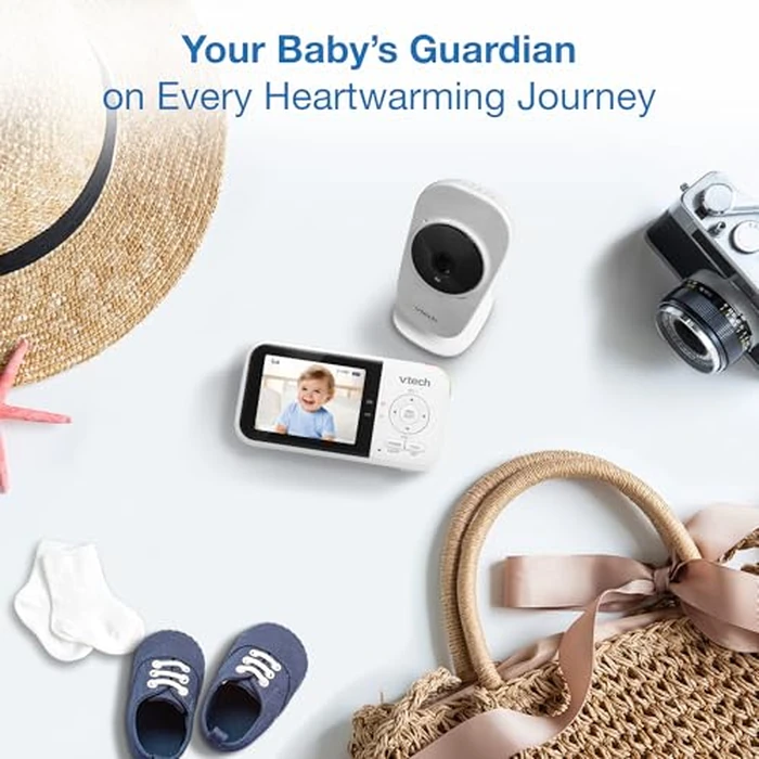 VTech VM819 Baby Monitor with Camera and Audio, 2.8” Screen Portable Baby Camera, Night Vision, 2-Way Audio, Temperature Sensor and Lullabies, Secure Transmission No WiFi, Ideal for Baby/Elderly/Pet by VTech - Image 3