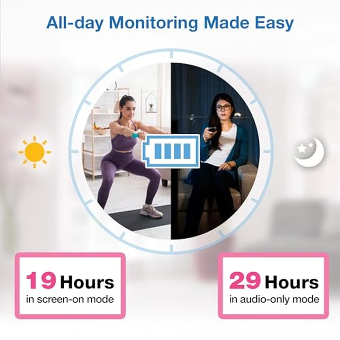 VTech VM819 Baby Monitor with Camera and Audio, 2.8” Screen Portable Baby Camera, Night Vision, 2-Way Audio, Temperature Sensor and Lullabies, Secure Transmission No WiFi, Ideal for Baby/Elderly/Pet by VTech - Image 7