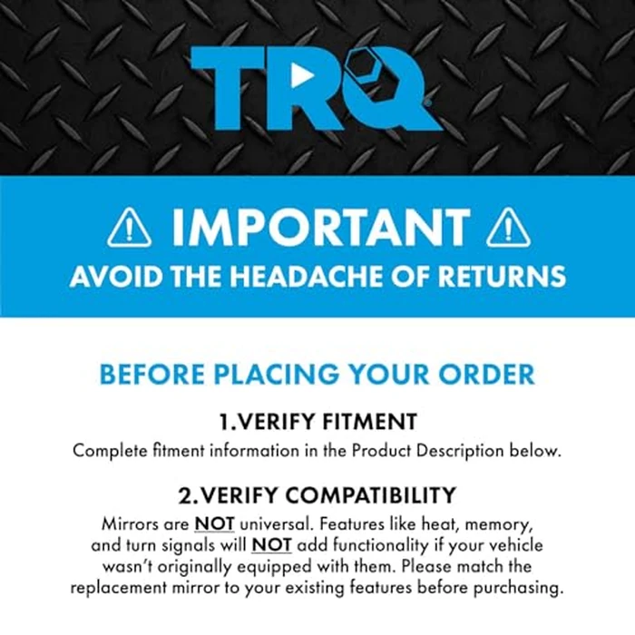 TRQ Driver Side Mirror Assembly Power Heated Blind Spot Smooth Black Paint to Match Compatible with 2018-2023 Nissan Kicks SV by TRQ - Image 3