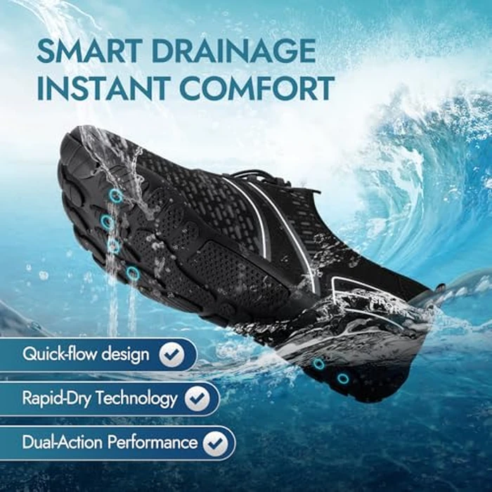ATHMILE Hiking Barefoot Water Shoes for Women Men Beach Swim Aqua Pool River Quick Dry Athletic Wide Toe Outdoor Sport Kayaking Boating Rock Climbing Yoga Lake by ATHMILE - Image 3