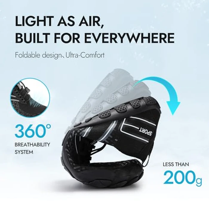 ATHMILE Hiking Barefoot Water Shoes for Women Men Beach Swim Aqua Pool River Quick Dry Athletic Wide Toe Outdoor Sport Kayaking Boating Rock Climbing Yoga Lake by ATHMILE - Image 5