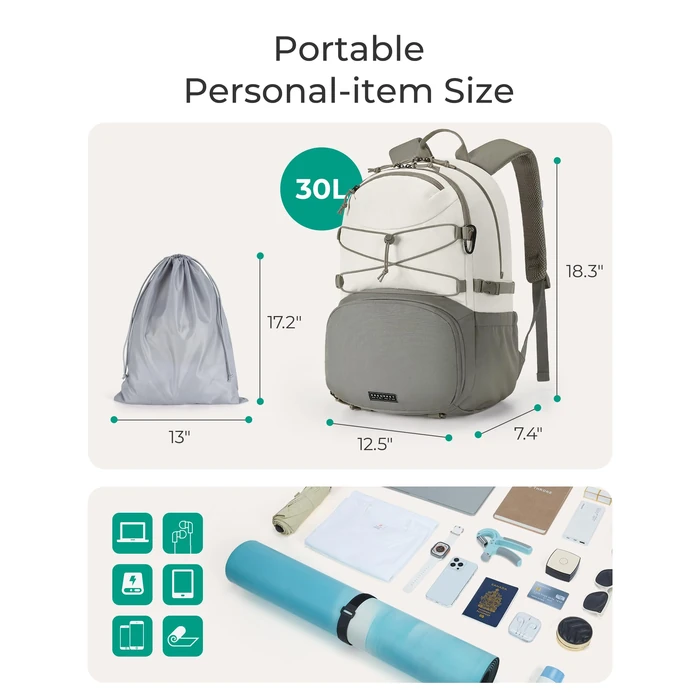 BAGSMART Gym Backpack with Shoes Compartment, Travel Backpack for Men Women, Stylish Workout Sport Bag for Yoga, Casual Weekender Carry On for Flight, College, Outdoor, Black by BAGSMART - Image 6