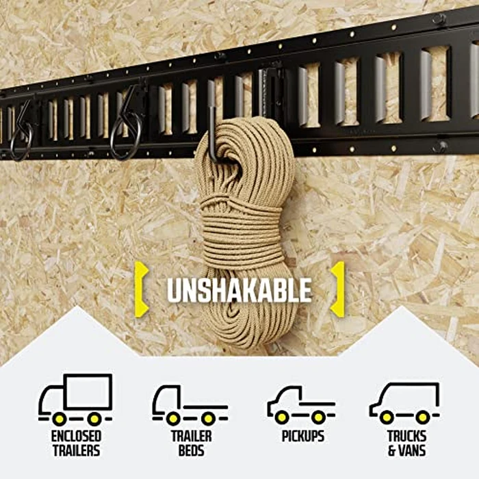 DC Cargo - E Track J Hooks (2" - 8 Pack) - Vertical E Track Accessories - Hanging Hooks for Your ETrack Rail System - Use in Enclosed Trailers, Box Trucks, Vans, Garage, Workshop & Warehouse by DC Cargo Mall - Image 5