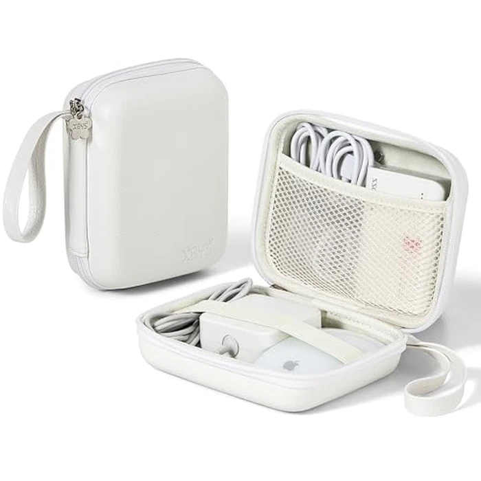 Linpr Charger Case for Macbook, Portable Tech Electronic Organizer Bag,Travel Storage Pouch for Laptop Accessories, MacBook Power Adapter, Charging Cords, USB Drives, Power Bank (White, L) by Linpr - Used - Very Good condition - US$12.81