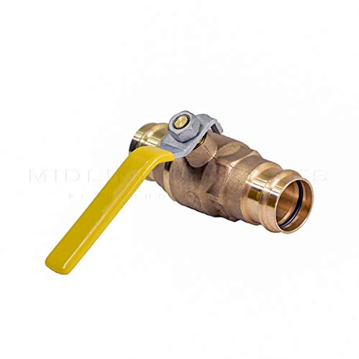 Midline Valve 532VLV012-5 Double-O-Ring Ball Valve with 1/2 in. Press Connections, Brass (Pack of 5) by Midline Valve - Image 2