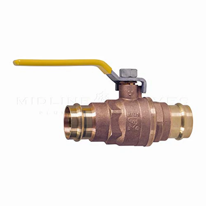Midline Valve 532VLV012-5 Double-O-Ring Ball Valve with 1/2 in. Press Connections, Brass (Pack of 5) by Midline Valve - Image 4