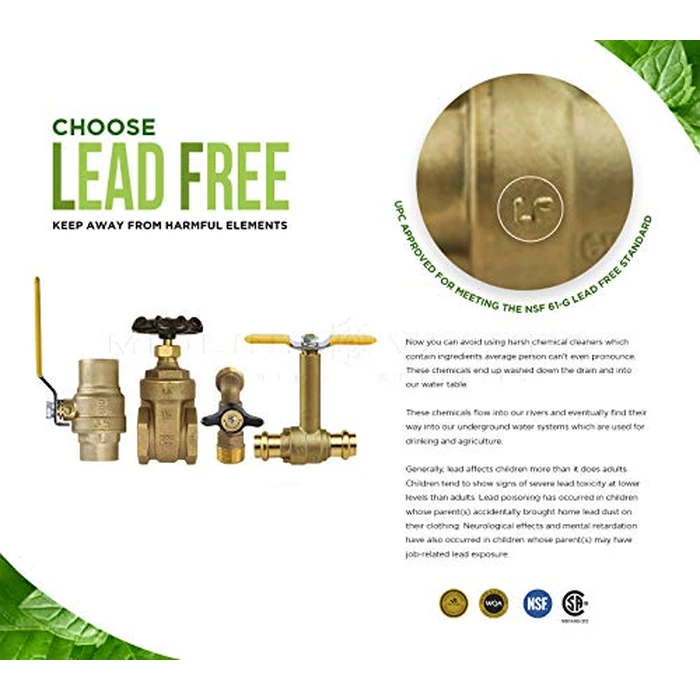 Midline Valve 532VLV012-5 Double-O-Ring Ball Valve with 1/2 in. Press Connections, Brass (Pack of 5) by Midline Valve - Image 7