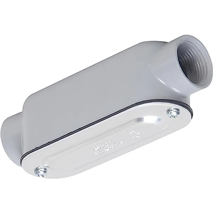 TayMac RLC125 Threaded C Type Conduit Body, Die Cast Aluminum, Stamped Steel Cover, 1 4-Inch , Gray by TayMac - Image 1