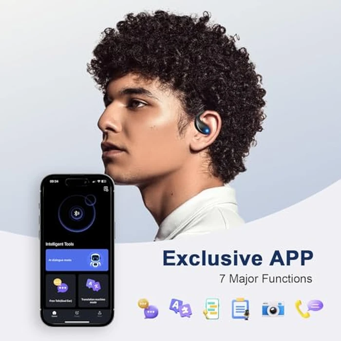 AI Translation Earbuds Real Time, Translator Headphones 164 Languages & Accents, Audifonos Traductores Inglés Español,Translation Device for Travel Business Learning Compatible with iOS and Android by Psadhi - Image 5