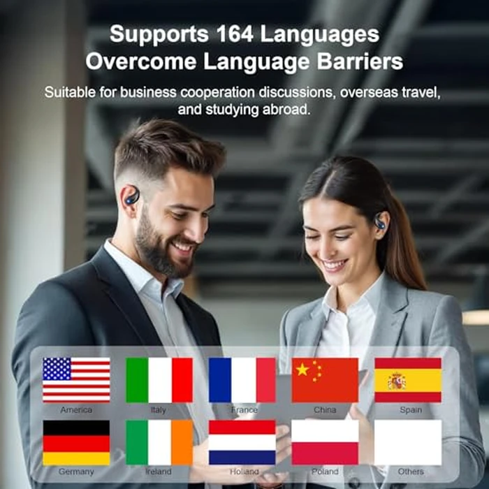 AI Translation Earbuds Real Time, Translator Headphones 164 Languages & Accents, Audifonos Traductores Inglés Español,Translation Device for Travel Business Learning Compatible with iOS and Android by Psadhi - Image 6