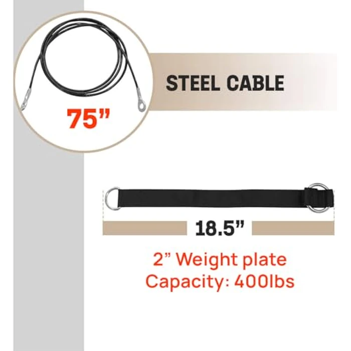 Yes4All Cable Pulley Attachment Full Set - 2-inch Olympic Bars Compatible LAT Pulldown Pulley & Home Gym Pulley, B. Black - Full by Yes4All - Image 7