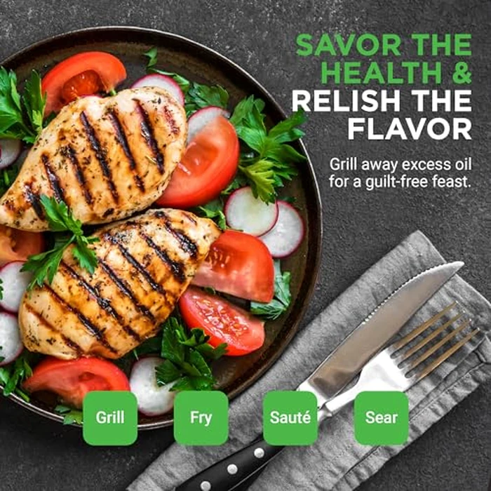 NutriChef Cast Iron Reversible Grill Plate - 18 Inch Flat Cast Iron Skillet Griddle Pan for Stove Top, Gas Range Grilling Pan w/ Silicone Oven Mitt for Electric Stovetop, Ceramic, Induction. by Nutrichef - Image 5