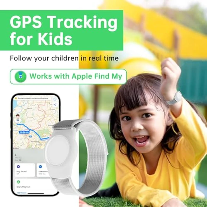 GPS Tracker for Kids, GPS Tracking Watch Band Includes Kids GPS Tracker and Adjustable Loss Prevention Wristband for Teen, Elderly, Works with Find My APP (iOS Only), Worldwide Real-Time Tracking by HONGTOP H - Image 4