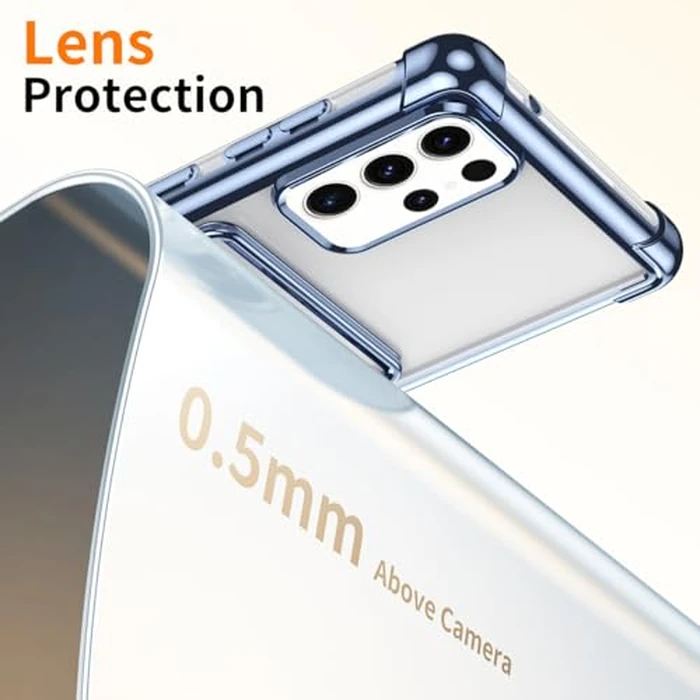Asuwish Phone Case for Samsung Galaxy S23 Ultra 5G Cell Cover with Tempered Glass Screen Protector and Shockproof Hybrid Hard Card Holder Accessories S23Ultra 23S S 23 23Ultra 6.8 inch Women Men Blue by Asuwish - Image 5