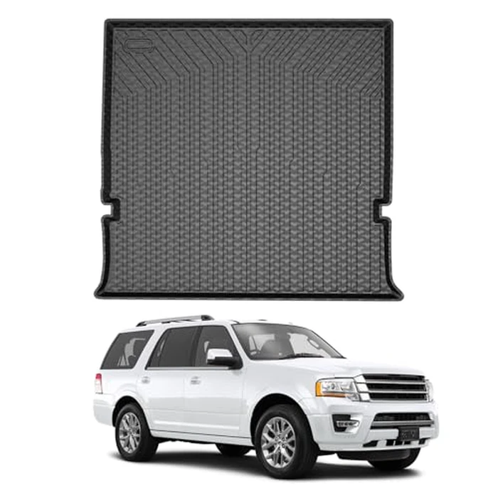 Cacartist Cargo Liner Custom Fit for 2003-2017 Ford Expedition/Lincoln Navigator (No EL or L Models) Behind The 2nd Row Seats Accessories All Weather Waterproof TPE Trunk Mat Durable Cargo Mat by Cacartist - Used - Like New condition